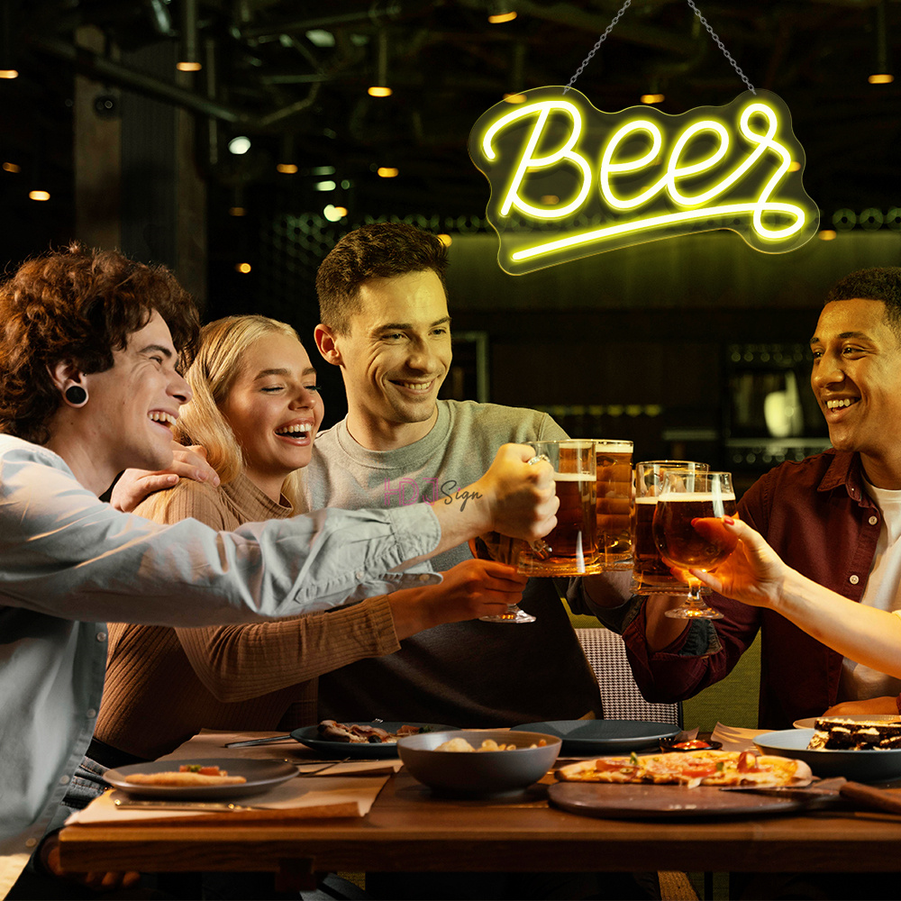 Wine Beer Whiskey Year - VİSKİ BAR Bira LED Neon Işık