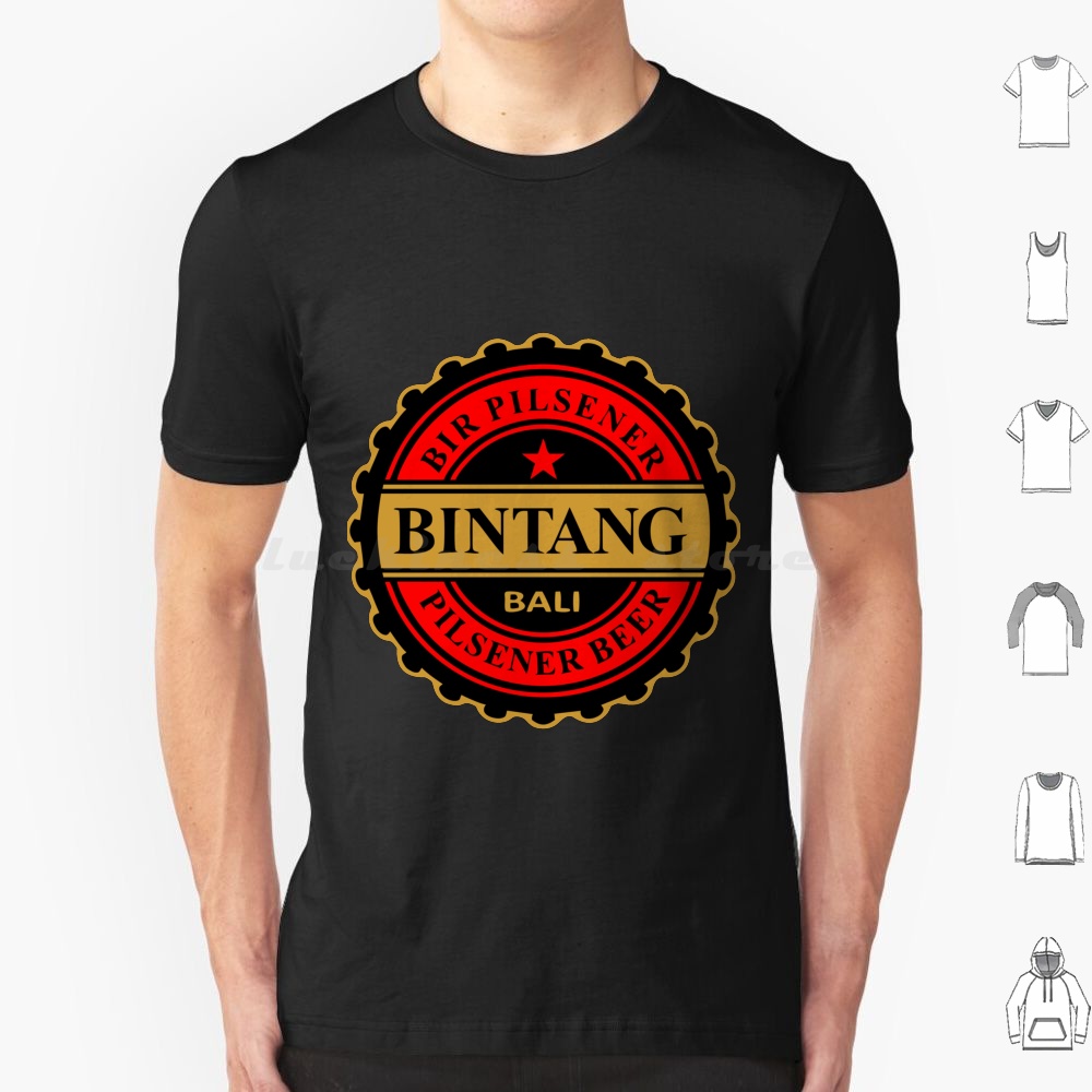 Wine To Beer To Liquor - Bintang Pilsener Bira Tişörtü Pamuklu Erkek