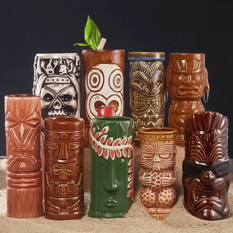 60 tipi hawaii Tiki kupa seram - Wine With Beer Cocktail incelemesi ve fiyatı