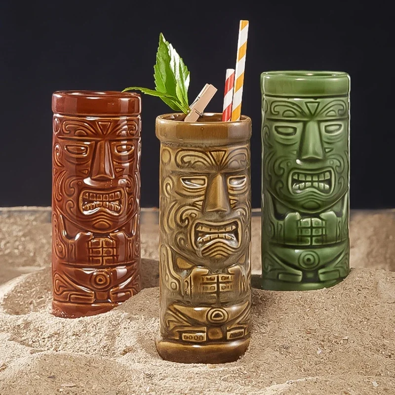 60 tipi hawaii Tiki kupa seram - Wine With Beer Cocktail incelemesi ve fiyatı
