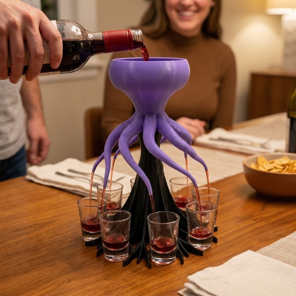 8 Delikli 3D Baskılı Şarap Dağ - Wine To Beer To Liquor incelemesi ve fiyatı